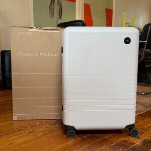 Monos Check-In Medium 26" Suitcase in Desert Taupe, Luggage